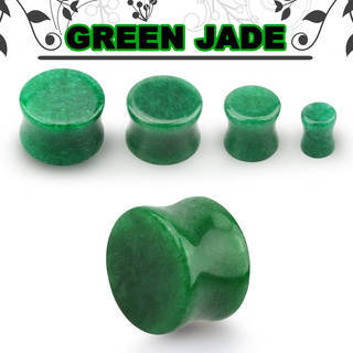 Ear Plug aus Jade grün, Grösse 4 - 14 mm (BJ0031)
