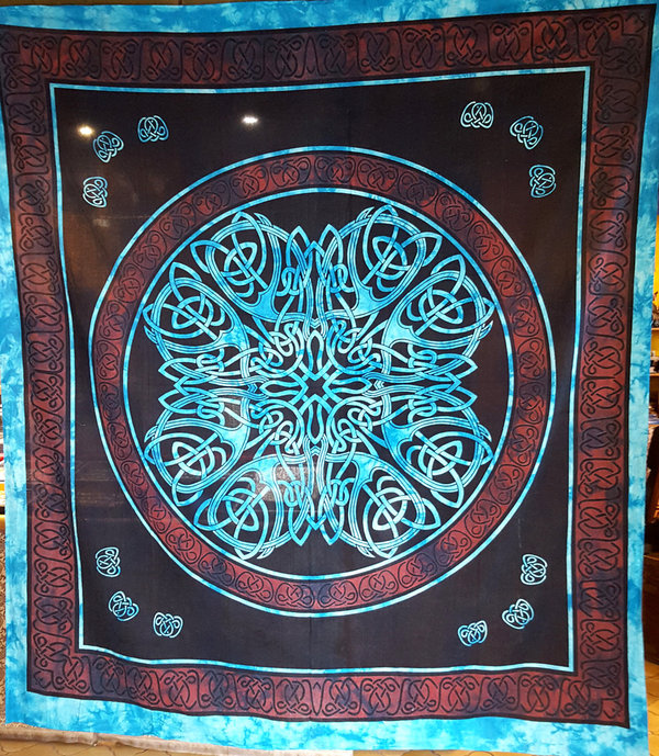 Wandbehang keltischer Knoten blau, 2 x 2,30m (WB0021)