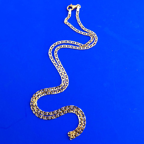 Silberkette vergoldet flache Glieder 40cm (N0067)
