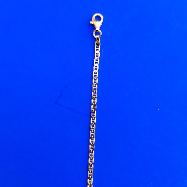 Silberkette vergoldet flache Glieder 45cm (N0069)