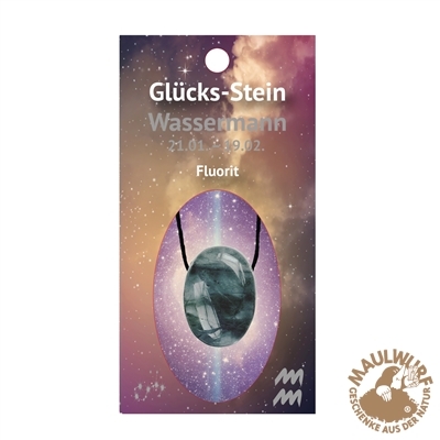 Glücksteinkarte Astrokarte Wassermann (SP30092)